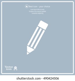 Pencil icon, flat design