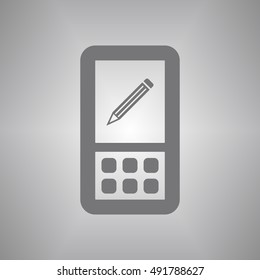 Pencil  icon. Flat design.