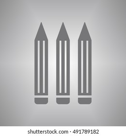 Pencil  icon. Flat design.