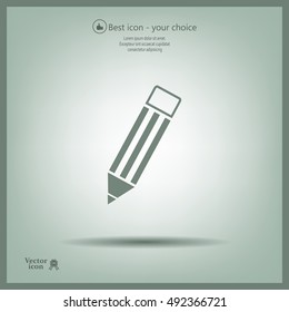 Pencil icon, flat design