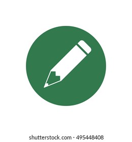 Pencil icon. Flat design.