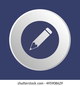 Pencil icon. Flat design.