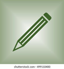 Pencil  icon. Flat design.