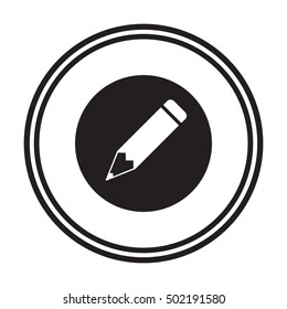 Pencil icon. Flat design.