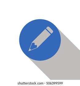 Pencil icon. Flat design.