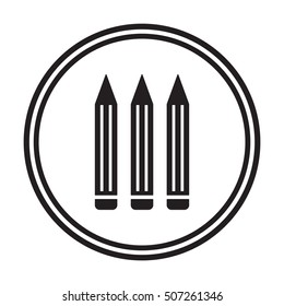 Pencil  icon. Flat design.