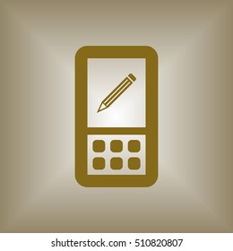 Pencil  icon. Flat design.