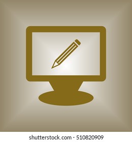 Pencil  icon. Flat design.