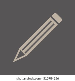 Pencil  icon. Flat design.