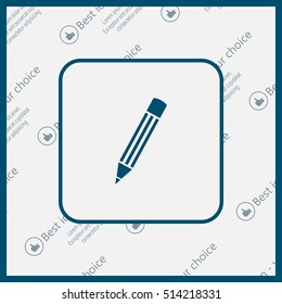 Pencil icon, flat design