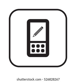 Pencil  icon. Flat design.