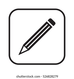 Pencil  icon. Flat design.