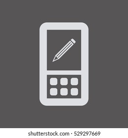 Pencil  icon. Flat design.