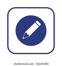 Pencil icon. Flat design.