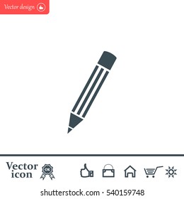 Pencil icon, flat design