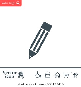 Pencil icon, flat design