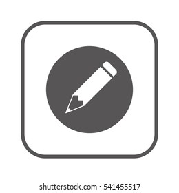 Pencil icon. Flat design.