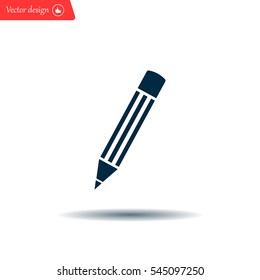 Pencil icon, flat design