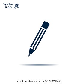 Pencil icon, flat design