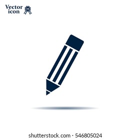 Pencil icon, flat design