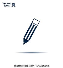 Pencil icon, flat design
