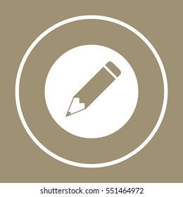 Pencil icon. Flat design.