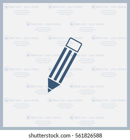 Pencil icon, flat design
