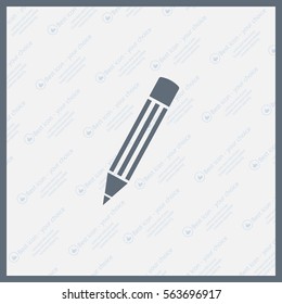 Pencil icon, flat design