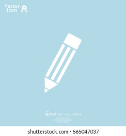 Pencil icon, flat design