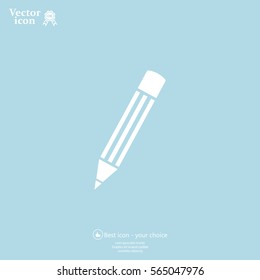 Pencil icon, flat design