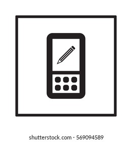 Pencil  icon. Flat design.