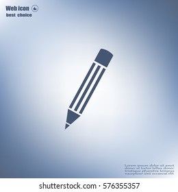 Pencil icon, flat design