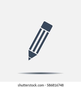 Pencil icon, flat design