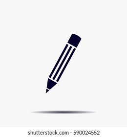 Pencil icon, flat design
