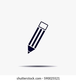 Pencil icon, flat design