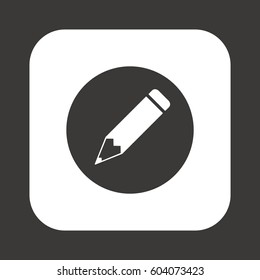 Pencil icon. Flat design.