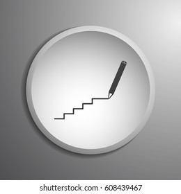 Pencil icon, flat design