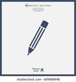Pencil icon, flat design