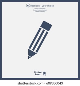Pencil icon, flat design