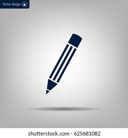 Pencil icon, flat design