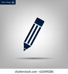Pencil icon, flat design