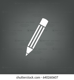 Pencil icon, flat design