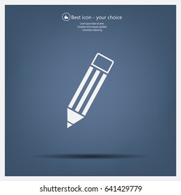 Pencil icon, flat design