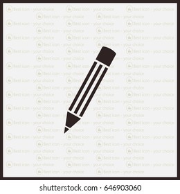 Pencil icon, flat design
