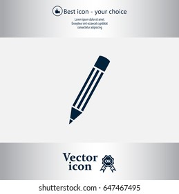 Pencil icon, flat design