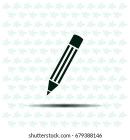 Pencil icon, flat design