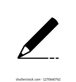 Pencil icon. Flat design. School symbol. - Vector
