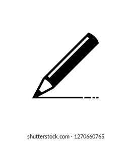 Pencil icon. Flat design. School symbol. - Vector