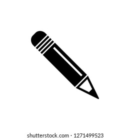 Pencil icon. Flat design. School symbol. - Vector