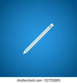 pencil icon. Flat design style eps 10